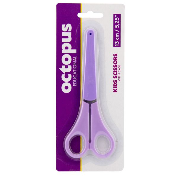 OCTOPUS Makaze  13cm sa zaštitom ljubičaste blister unl-1938blv - 109667-1