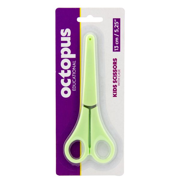 OCTOPUS Makaze 13cm sa zaštitom zelene blister unl-1938blg - 109668