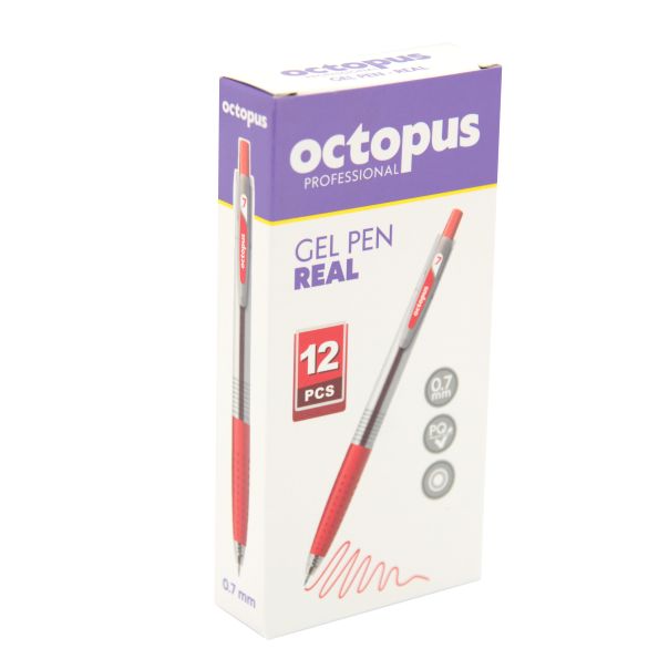 OCTOPUS Hemijska olovka gel crvena 0.7mm 1/1 unl-1941 - 109721