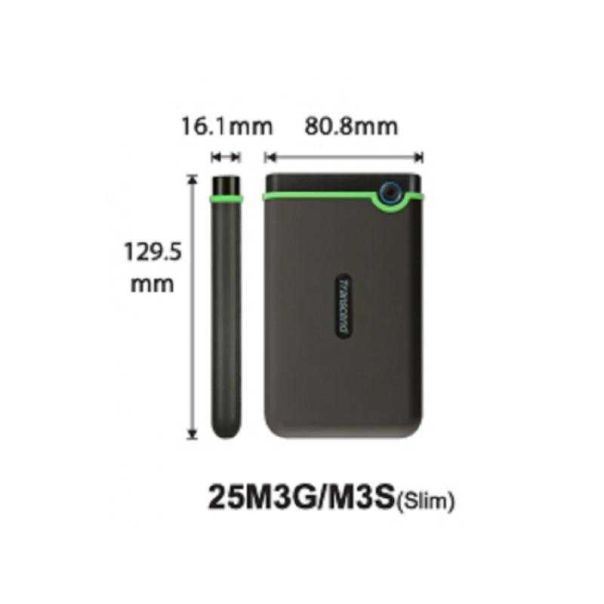 TRANSCEND Eksterni hard disk HDD 1TB Slim M3S, zelena - 109970