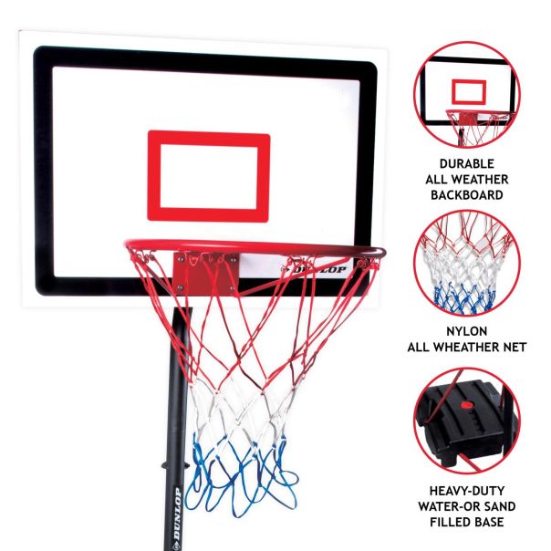DUNLOP Košarkaški set – koš + lopta 165–205 cm - EP3150972