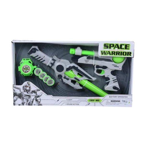 Set za igru pištolj, mač i sat Space warrior - 11-17236
