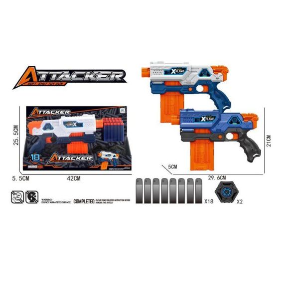 Igračka pištolj sa mekanim mecima Attacker Xflame 17313 - 11-17313
