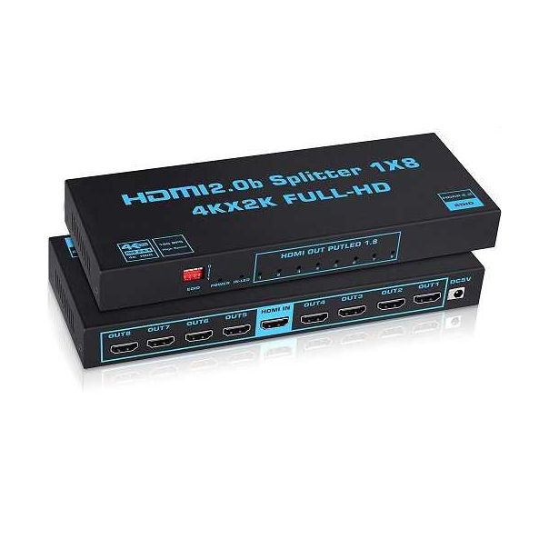 VELTEH HDMI spliter aktivni 1/8 V2.0 5V/3A KT-HSP-1. - 11-406