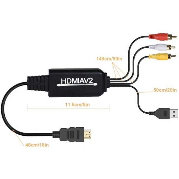 VELTEH HDMI na AV konvertor kabl KT-HAV1-1.8m - 11-420