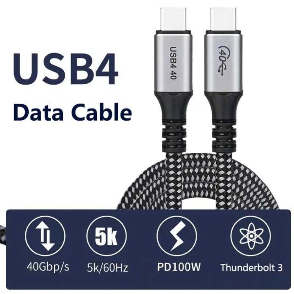 VELTEH USB kabl tip C 0.5m thunderbolt 3 KT-USB4 0.5m - 11-439