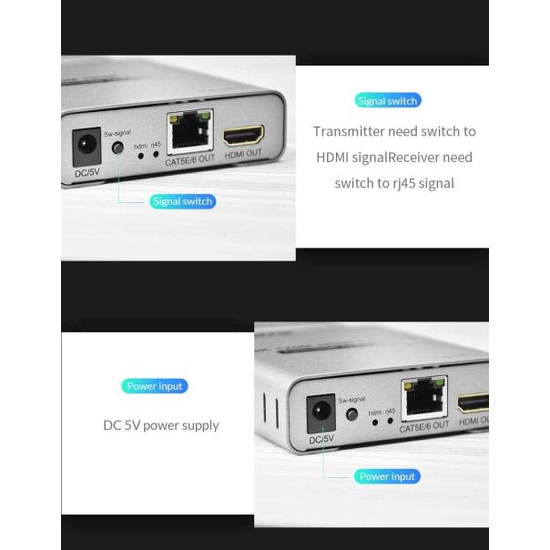 VELTEH HDMI Extender 4K 120m 2 adaptera 5e/6 HDEX-12 - 11-470