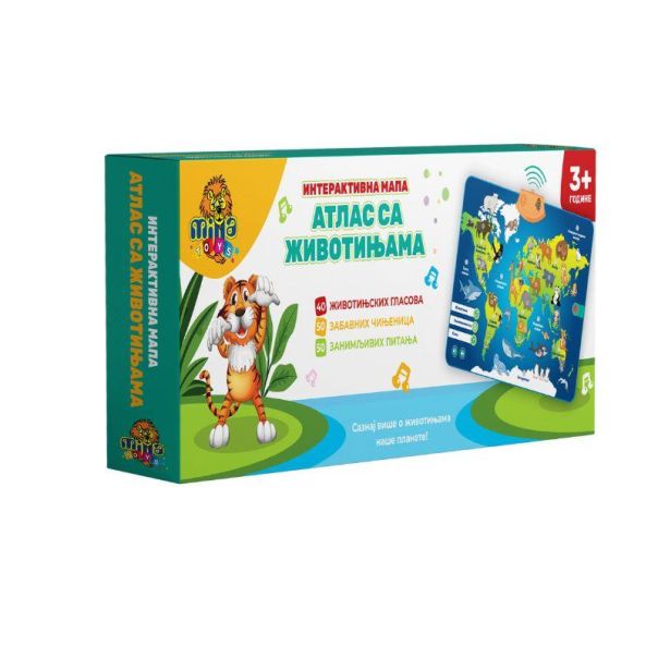 MILLATOYS Interaktivna mapa Atlas sa životinjama - 11-71473