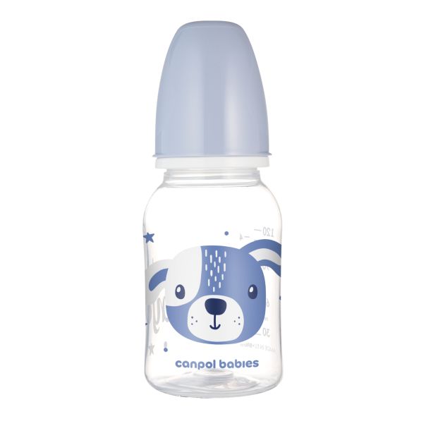 CANPOL BABIES Flašica za bebe 120ml Cute animals, plava - 11-851_blu