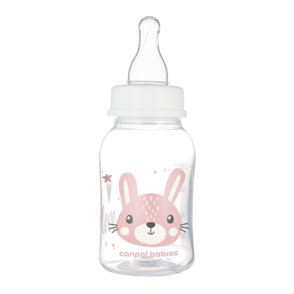 CANPOL BABIES Flašica za bebe 120ml Cute animals, roze - 11-851_pin