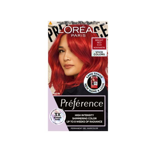 L'Oreal Paris Boja za kosu Preference vivids 8.624, bright red - 1100011794