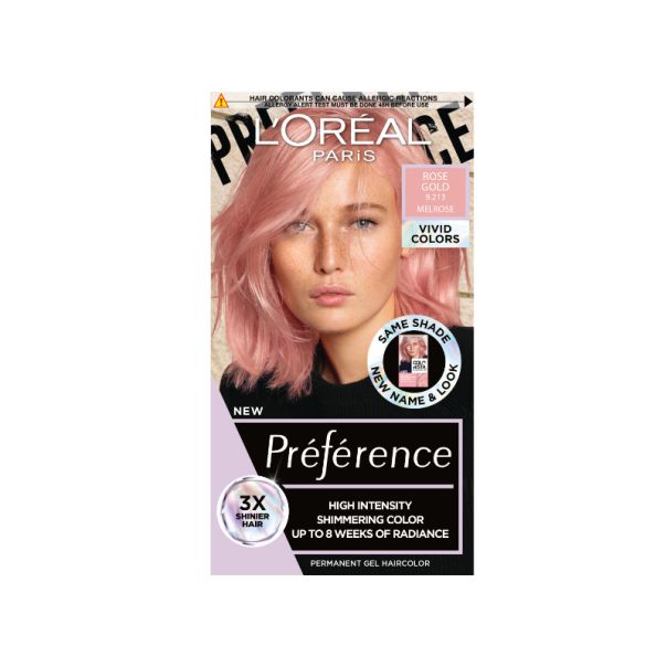 L'Oreal Paris Boja za kosu Preference vivids 9.213, rose gold - 1100011795