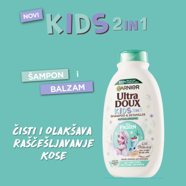 GARNIER Botanic Therapy KIDS Šampon i balzam za kosu, Oat 2u1, 250 ml - 1100014498