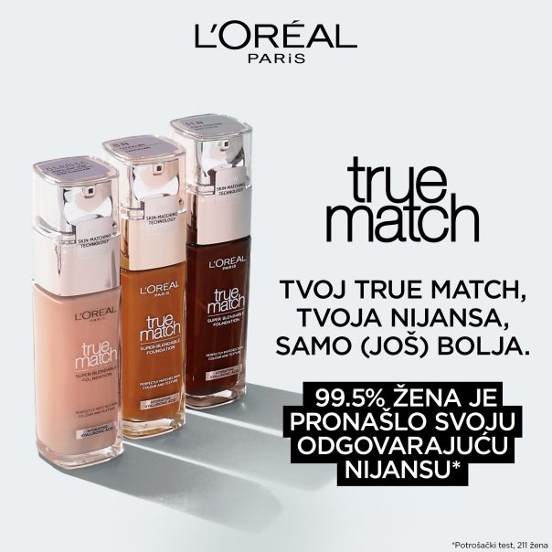 L'Oreal Paris Tečni puder True Match 3N, beige creme - 1100016529