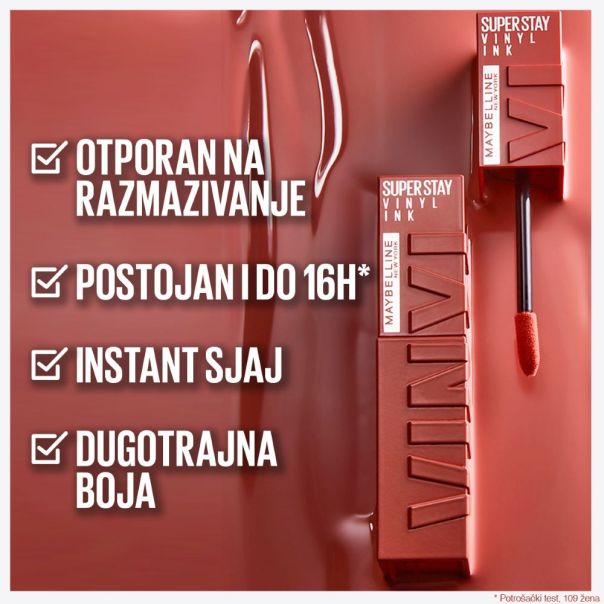 MAYBELLINE New York Ruž za usne Vinyl ink 95, captivated​ - 1100016675