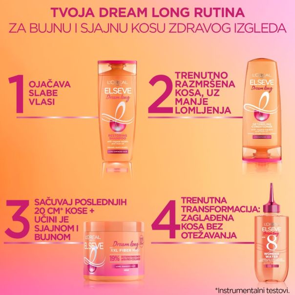 L'Oréal Paris Elseve Maska za kosu Dream long XXL fiber, 400 ml - 1100016690