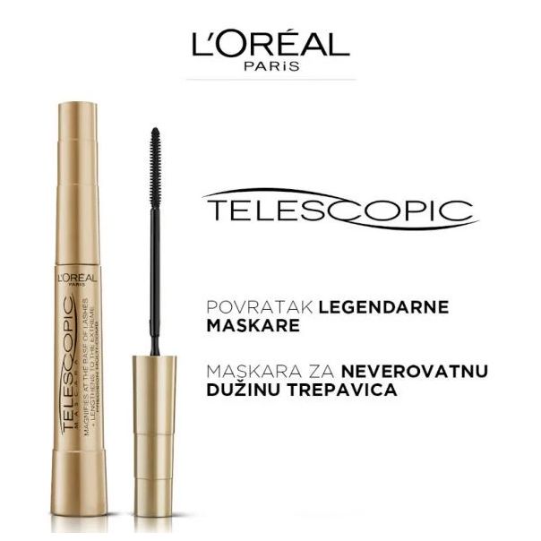L'Oréal Paris Maskara Telescopic, black - 1100016939