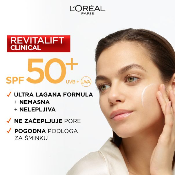 L'Oreal Paris Dnevni lagani fluid sa UV zaštitom i vitaminom C Revitalift clinical, 50 ml - 1100017154