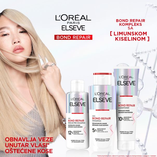 L'Oreal Paris Elseve Balzam za sve tipove oštećene kose​ Bond Repair, 150 ml - 1100017961