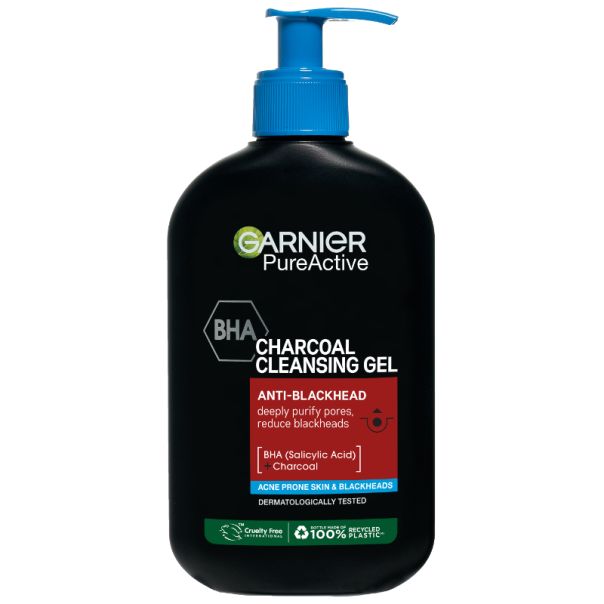 Garnier Pure Active Charcoal Gel za čišćenje lica protiv mitesera, 250 ml - 1100018383