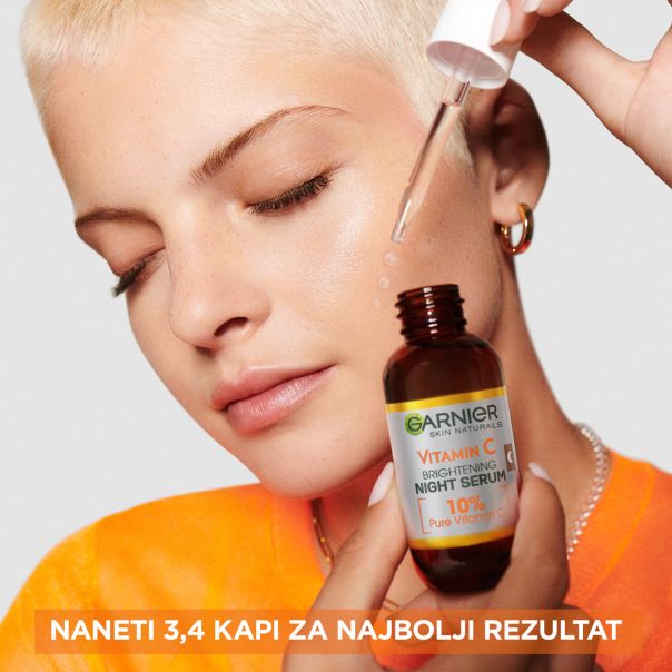GARNIER Skin Naturals Noćni serum za blistavu kožu, Vitamin C, 30 ml - 1100018384