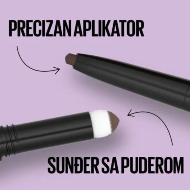 Maybelline New York Express brow satin duo Olovka za obrve, medium brown 02 - 3600531640385