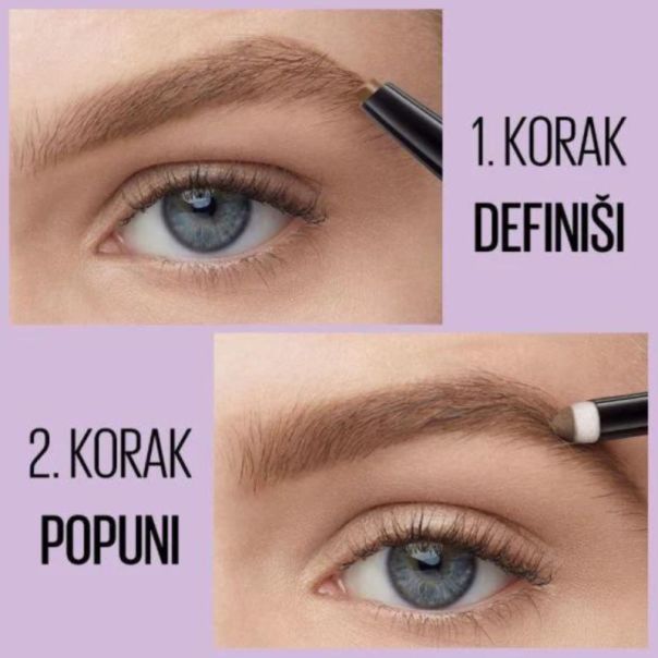 Maybelline New York Express brow satin duo Olovka za obrve, medium brown 02 - 3600531640385