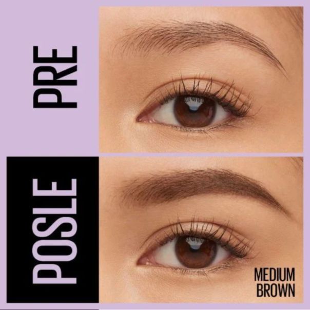 Maybelline New York Express brow satin duo Olovka za obrve, medium brown 02 - 3600531640385