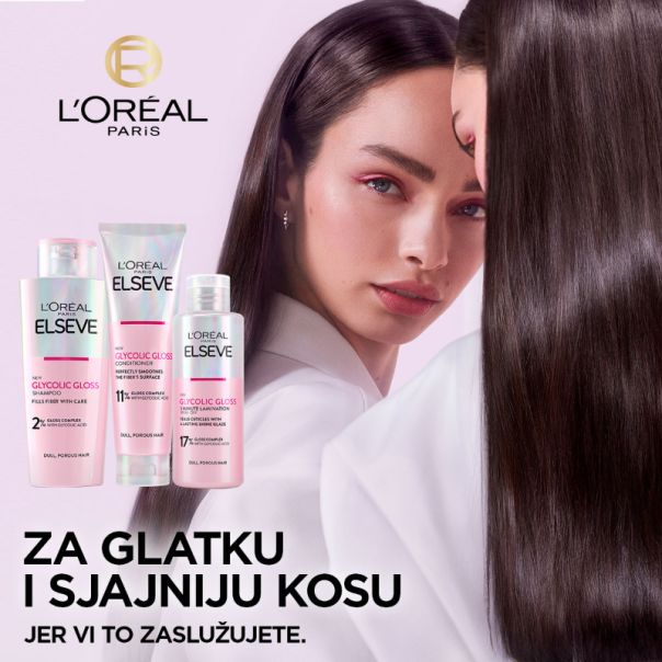 L'Oreal Paris Elseve Šampon za kosu bez sjaja Glycolic gloss, 200 ml - 1100026180