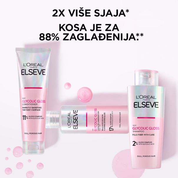 L'Oreal Paris Elseve Šampon za kosu bez sjaja Glycolic gloss, 200 ml - 1100026180