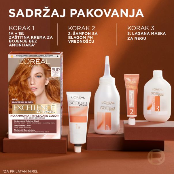 L'Oreal Paris Excellence Universal Nudes Boja za kosu 8UR - 1100028043