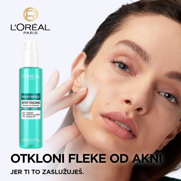 L'Oreal Paris Bright Reveal Penušav gel za čišćenje lica, 150 ml - 1100028045