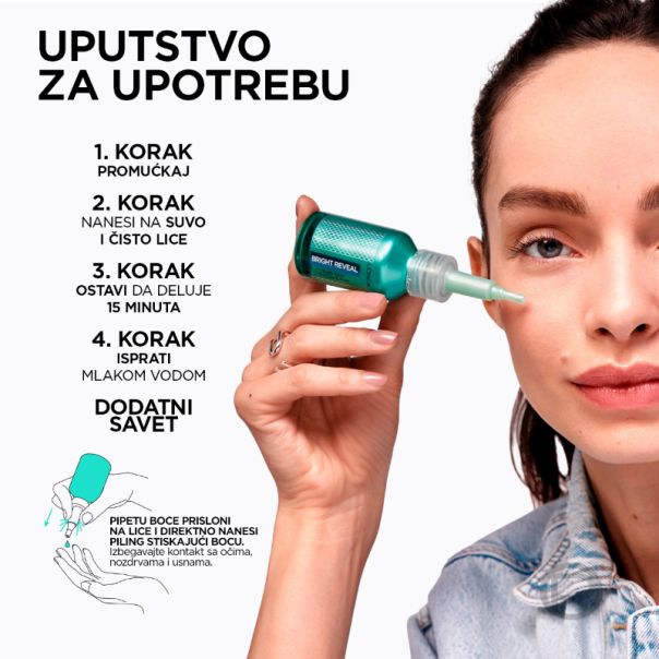 L'Oreal Paris Bright Reveal Eksoflijantni piling protiv tamnih fleka, 25 ml - 1100028046