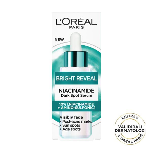 L'Oreal Paris Bright Reveal niacinamid Serum protiv tamnih fleka, 30 ml - 1100028048