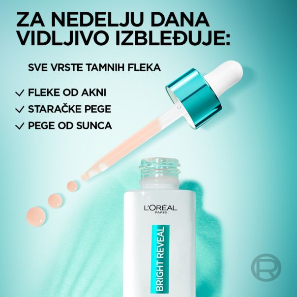 L'Oreal Paris Bright Reveal niacinamid Serum protiv tamnih fleka, 30 ml - 1100028048