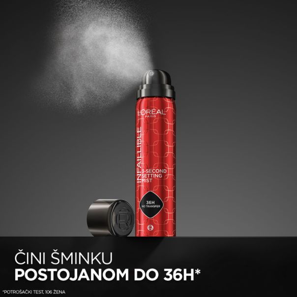 L'Oreal Paris Infaillible 3-second Sprej za setovanje šminke, 75 ml - 1100028072