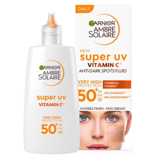 GARNIER Ambre Solaire Dnevni fluid protiv tamnih fleka, vitamin C, SPF 50+, 40 ml - 1100030399