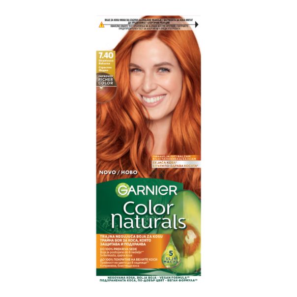 GARNIER Color Naturals Boja za kosu 7.40, stastveno bakarna - 1100031030