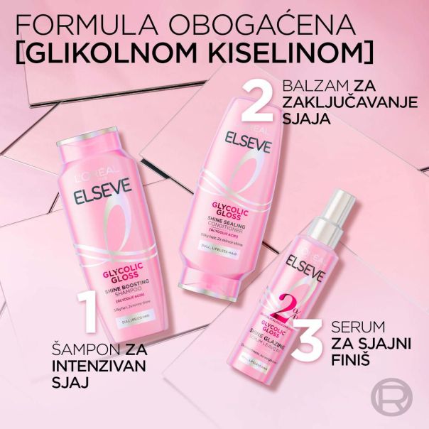 L’Oréal Paris Elseve Glycolic Gloss Šampon za beživotnu kosu bez sjaja 400ML - EP3207133