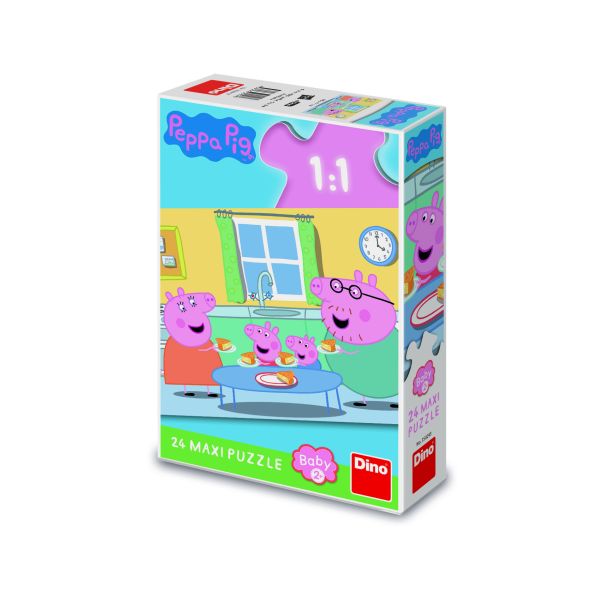 DINO Puzzle Peppa Pig ‒ Ručak 24 maxi delova (350243) - 11001-1