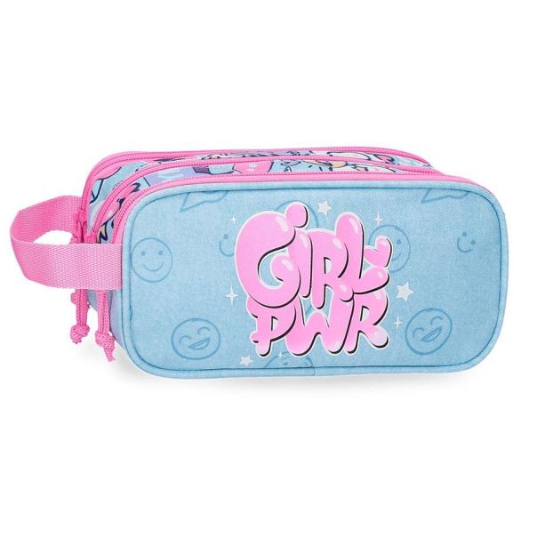 MOVOM GIRL POWER prazna pernica sa 3 pregrade - plava - EP2929055