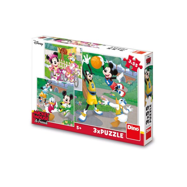 DINO Puzzle Disney Miki i Mini sportisti 3x55 delova (335271) - 11011-1
