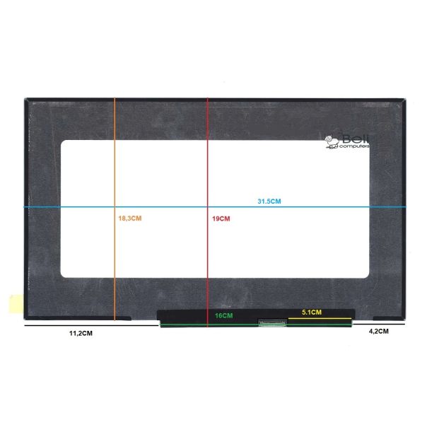 LED Ekran za laptop 14 slim 30pin FULL HD IPS kraci bez kacenja TN, pomeren konektor - 110141