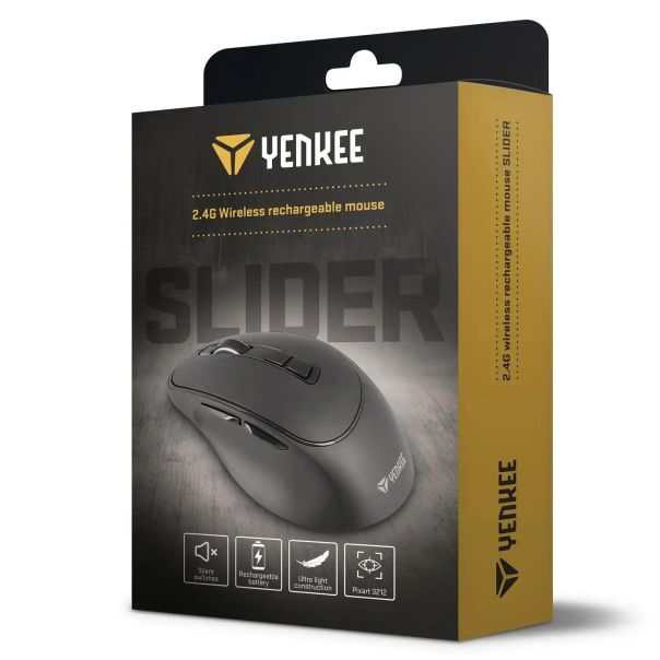 YENKEE Bežični miš YMS 2080GY WL SLIDER crna - 8590669328376