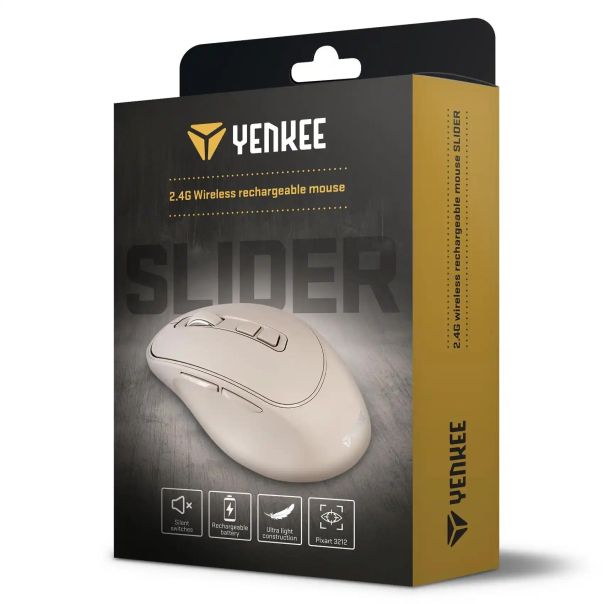 YENKEE Bežični miš YMS 2080BG WL SLIDER bež - 8590669328345