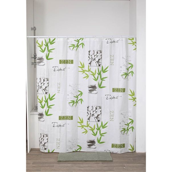 TENDANCE Zavesa za kadu 180x180cm/12 Intemporelle, bela - 1103419