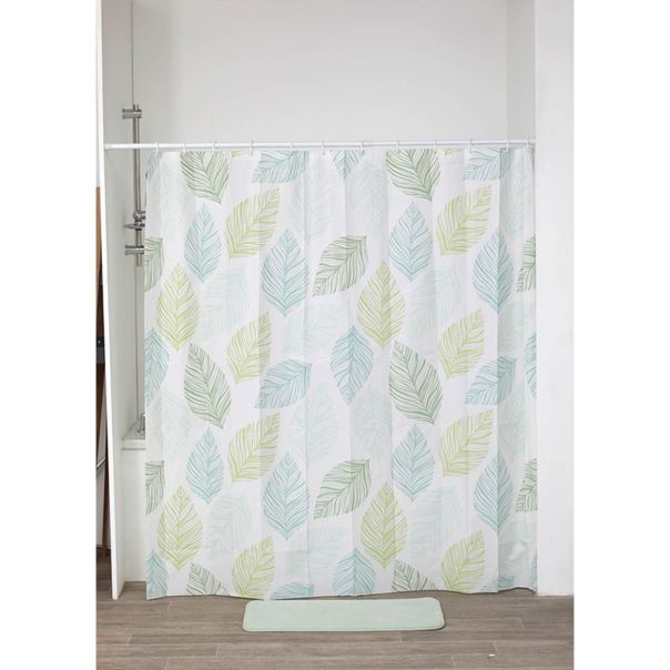 TENDANCE Zavesa za kadu 180x180cm/12 Garden party, bela - 1103638