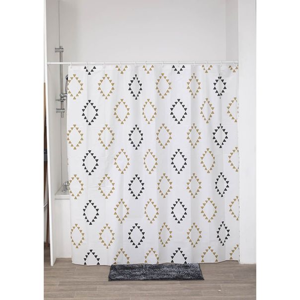 TENDANCE Zavesa za kadu 180x180cm/12 Lima, bela - 1103639