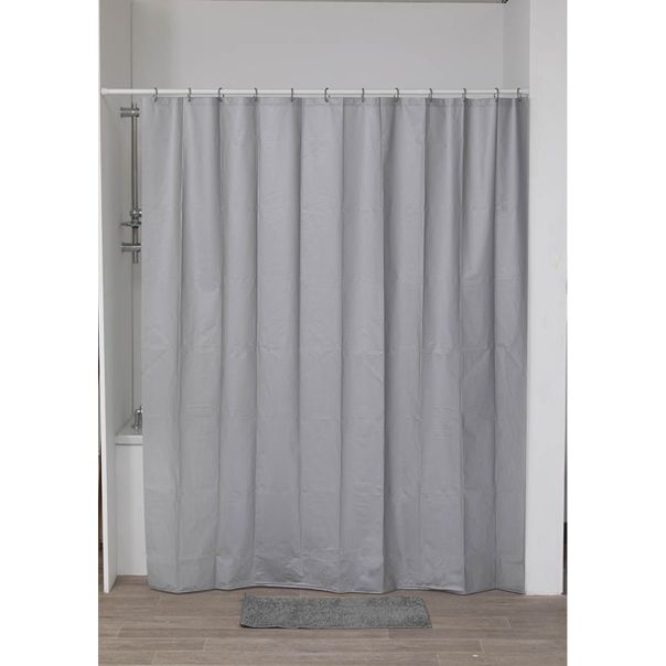 TENDANCE Zavesa za kadu 180x200cm, srebrna - 1107107
