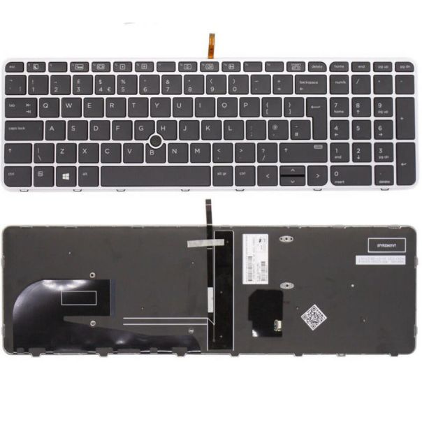 Tastatura za laptop HP EliteBook 750 G3 850 G3 G4 sa pozadisnkim osvetljenjem i gumbom - 110755